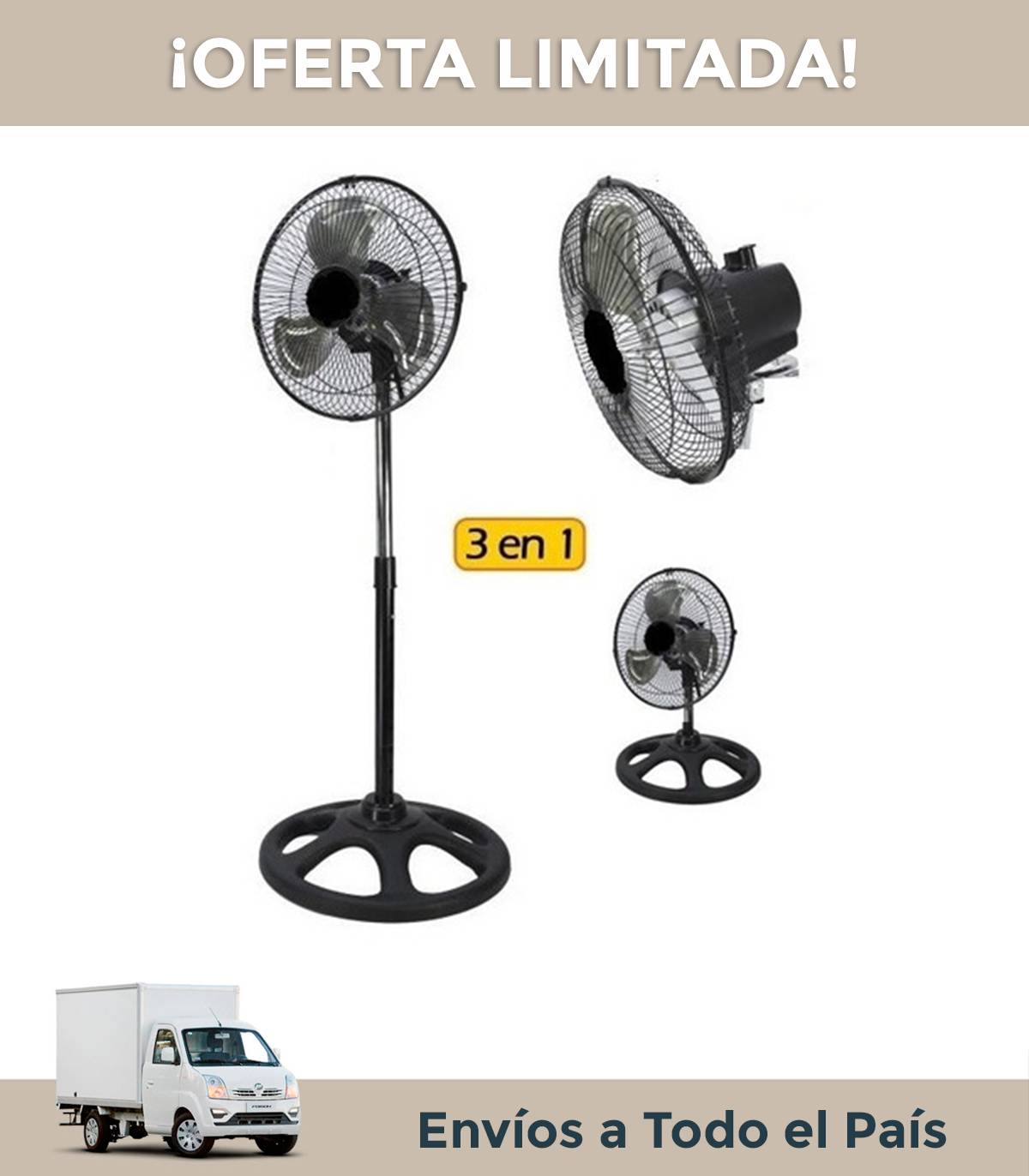 Ventilador de Mesa Protalia VD-16M 12